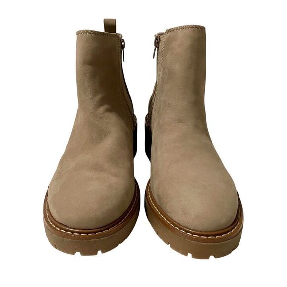 Alex Marie 9.5M Buckle Lug Heel Ankle Boots Booties Taupe Inside Zipper … - Picture 3 of 9